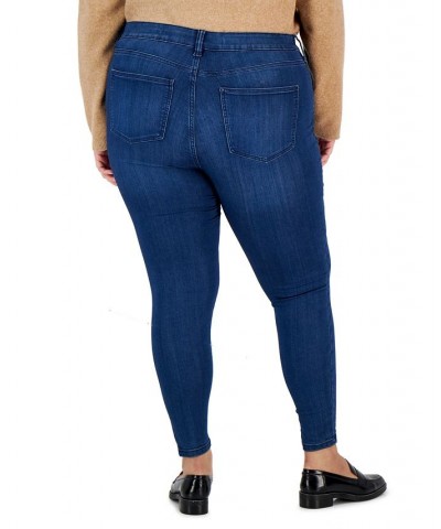 Trendy Plus Size Mid Rise Infinite Stretch Dawson Super-Skinny Jeans Vintage Dark $13.20 Jeans