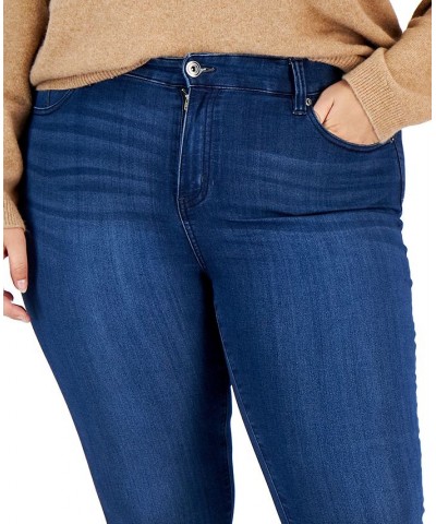 Trendy Plus Size Mid Rise Infinite Stretch Dawson Super-Skinny Jeans Vintage Dark $13.20 Jeans