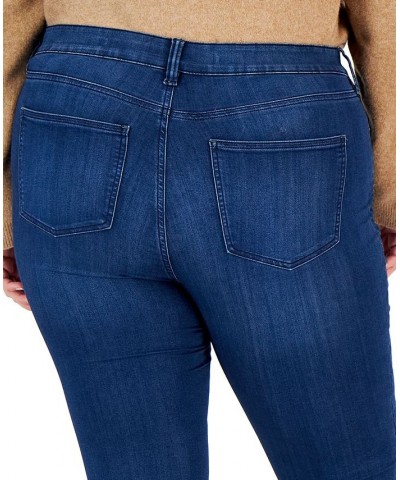 Trendy Plus Size Mid Rise Infinite Stretch Dawson Super-Skinny Jeans Vintage Dark $13.20 Jeans