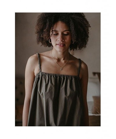 Women's Maternity Tumbled Cotton Dreamer Dress Olive $53.75 Dresses