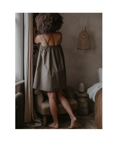 Women's Maternity Tumbled Cotton Dreamer Dress Olive $53.75 Dresses