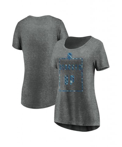 Women's Branded Gray Seattle Sounders FC Versalux Swing T-shirt Gray $24.29 Tops