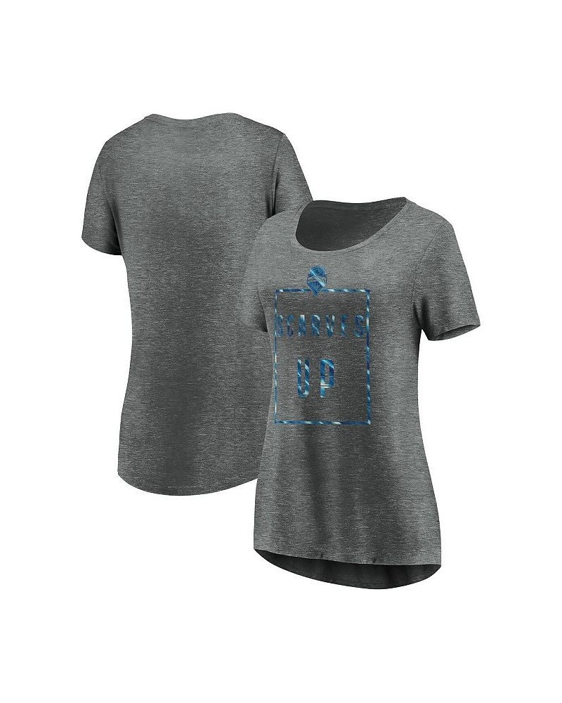 Women's Branded Gray Seattle Sounders FC Versalux Swing T-shirt Gray $24.29 Tops