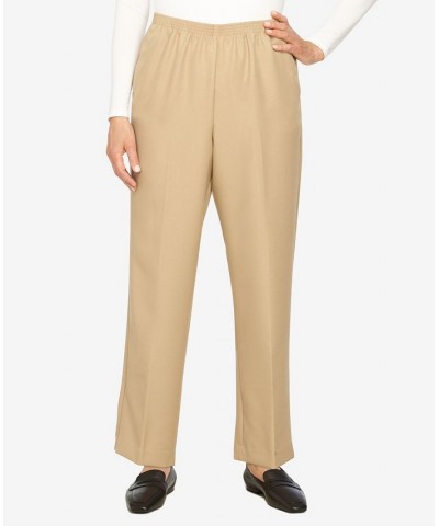 Plus Size Classic Pull-On Straight-Leg Regular Length Pants Tan/Beige $24.68 Pants