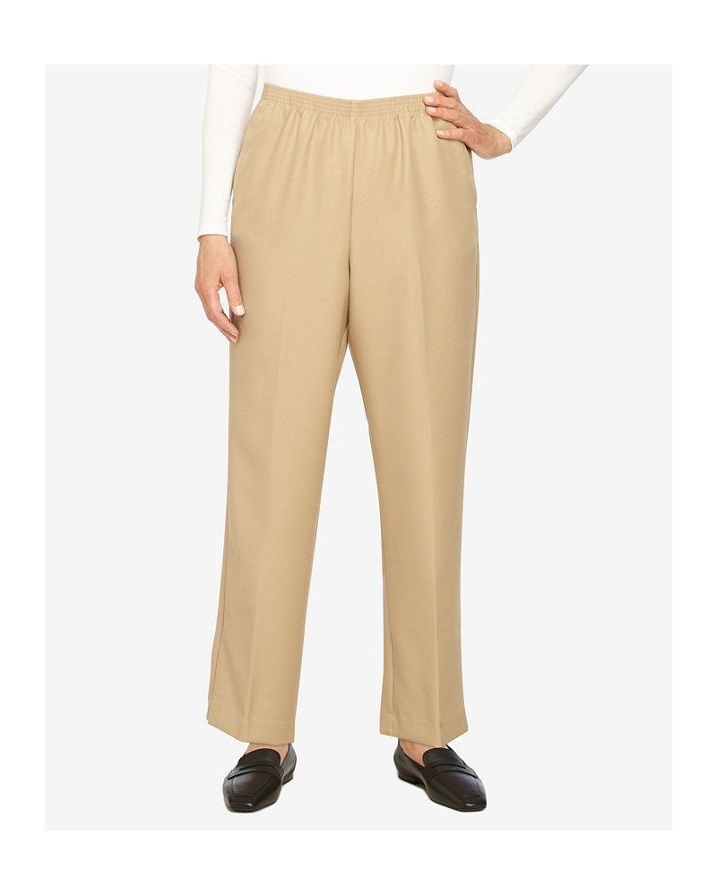 Plus Size Classic Pull-On Straight-Leg Regular Length Pants Tan/Beige $24.68 Pants