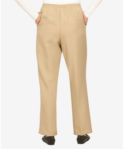 Plus Size Classic Pull-On Straight-Leg Regular Length Pants Tan/Beige $24.68 Pants