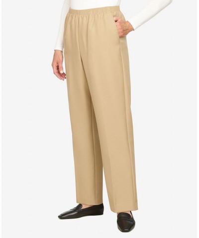 Plus Size Classic Pull-On Straight-Leg Regular Length Pants Tan/Beige $24.68 Pants