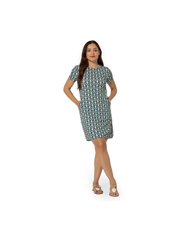 Women's T-shirt Shift Dress Capri blue radiance $43.52 Dresses