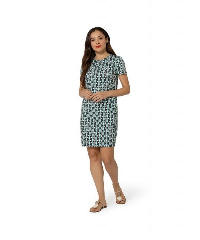 Women's T-shirt Shift Dress Capri blue radiance $43.52 Dresses