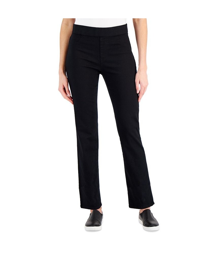 Petite Pull-On Denim Pants Black $12.88 Jeans