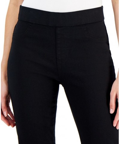 Petite Pull-On Denim Pants Black $12.88 Jeans