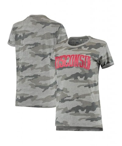 Women's Camo Wisconsin Badgers T-shirt Camo $24.50 Tops