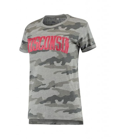 Women's Camo Wisconsin Badgers T-shirt Camo $24.50 Tops