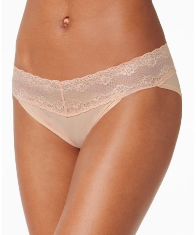 Bliss Perfection Lace-Waist Bikini Underwear 756092 Cameo Rose (Nude 4) $12.98 Underwears