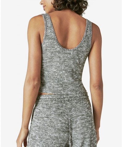 Women's Waffle-Knit Tank Top Gray $12.50 Tops