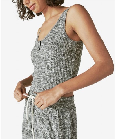 Women's Waffle-Knit Tank Top Gray $12.50 Tops