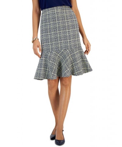 Women's Tweed Flounce Skirt Pale Yellow Multi $26.98 Skirts