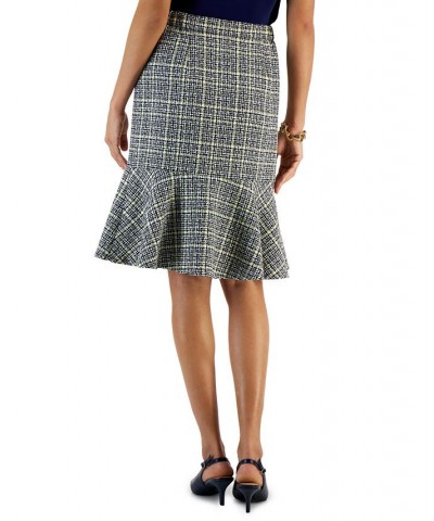 Women's Tweed Flounce Skirt Pale Yellow Multi $26.98 Skirts