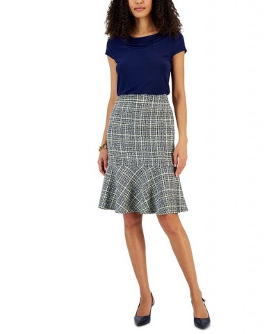 Women's Tweed Flounce Skirt Pale Yellow Multi $26.98 Skirts