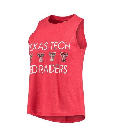 Women's Red Black Texas Tech Red Raiders Team Tank Top and Pants Sleep Set Red, Black $31.20 Pajama