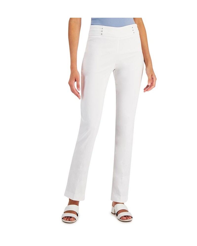 Studded Pull-On Pants Petite & Petite Short Bright White $13.34 Pants