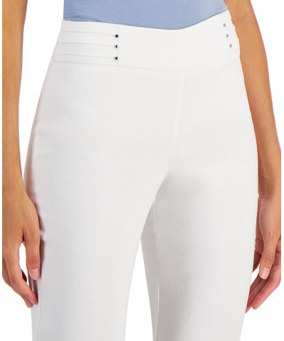 Studded Pull-On Pants Petite & Petite Short Bright White $13.34 Pants