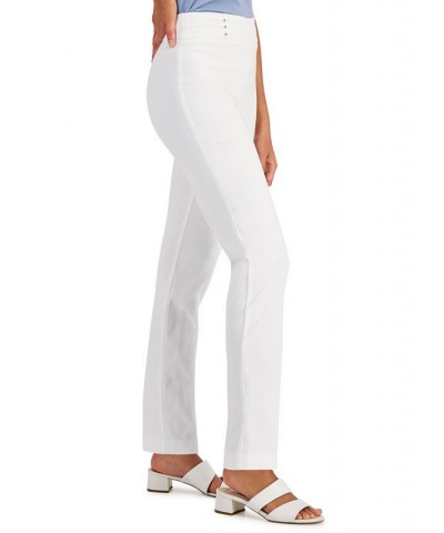 Studded Pull-On Pants Petite & Petite Short Bright White $13.34 Pants