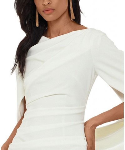 Caped Sheath Dress White $68.97 Dresses