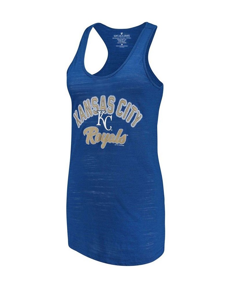 Women's Royal Kansas City Royals Multicount Racerback Tank Top Royal $24.96 Tops