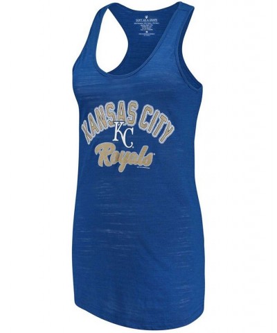 Women's Royal Kansas City Royals Multicount Racerback Tank Top Royal $24.96 Tops