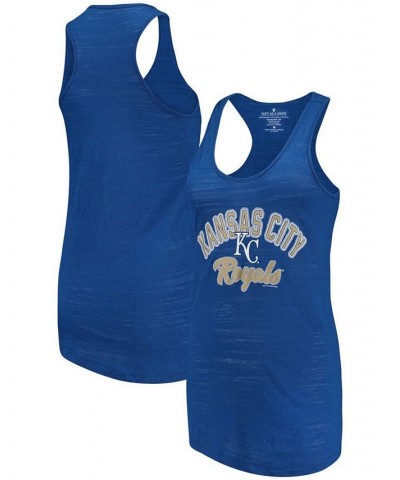 Women's Royal Kansas City Royals Multicount Racerback Tank Top Royal $24.96 Tops