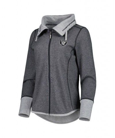 Women's Heathered Black Las Vegas Raiders Sport Sun Fade Full-Zip Sweatshirt Heathered Black $79.20 Sweatshirts