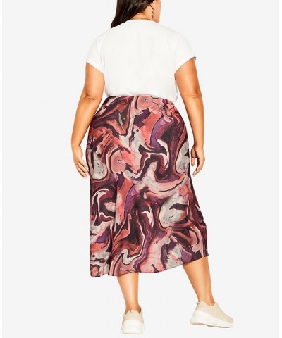 Trendy Plus Size Chloe Midi Skirt Berry Elements $44.50 Skirts