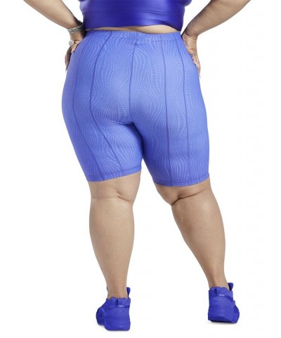 x Cardi B Plus Size High-Waisted Bike Shorts Purple $15.28 Shorts