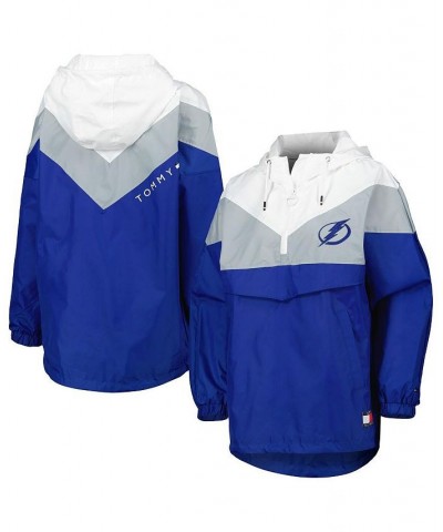 Women's Blue Silver Tampa Bay Lightning Staci Half-Zip Windbreaker Jacket Blue, Silver $54.00 Jackets