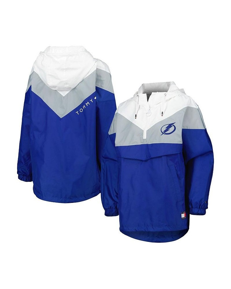 Women's Blue Silver Tampa Bay Lightning Staci Half-Zip Windbreaker Jacket Blue, Silver $54.00 Jackets