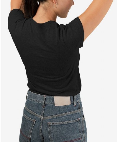 Women's Premium Blend Butterfly Word Art T-shirt Black $18.50 Tops