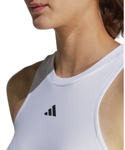 Women's Training Essentials 3-Stripes Logo Tank Top White $17.98 Tops