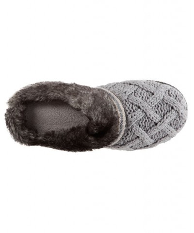 Isotoner Women's Trellis Sweater Knit Slipper Online Only Blue $11.00 Shoes