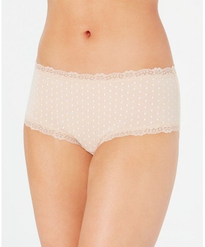 Women’s Lace Trim Hipster Underwear Chai Dots $14.24 Panty