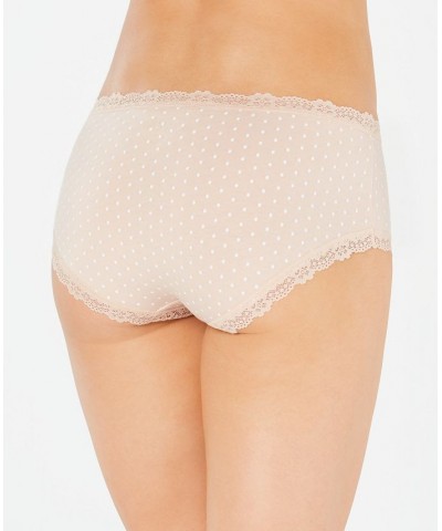 Women’s Lace Trim Hipster Underwear Chai Dots $14.24 Panty