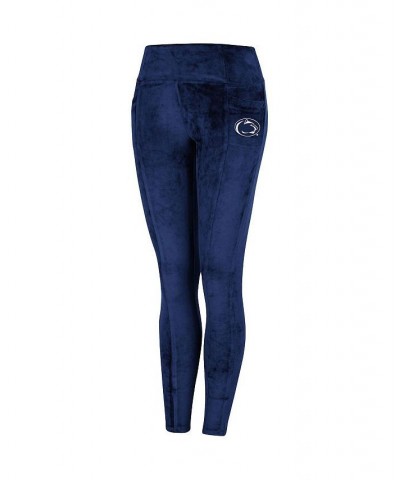 Women's Navy Penn State Nittany Lions Bonita Run Velour Leggings Navy $35.99 Pants