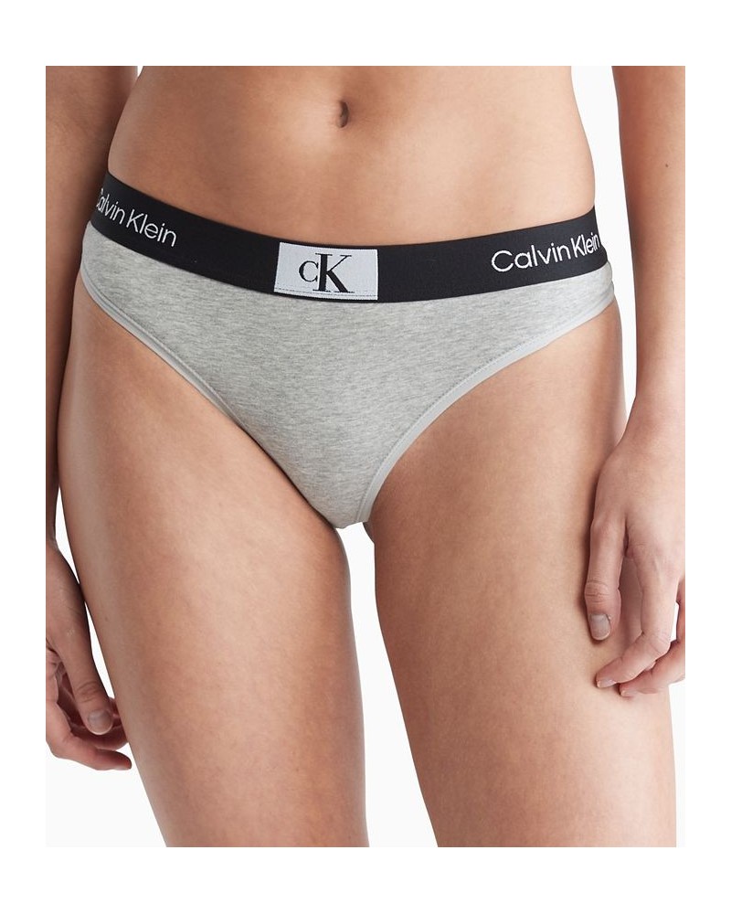 Women's 1996 Modern Thong Underwear QF7221 Gray $9.98 Panty