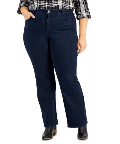 Plus & Petite Plus Size Tummy-Control Bootcut Jeans Blue $12.80 Jeans