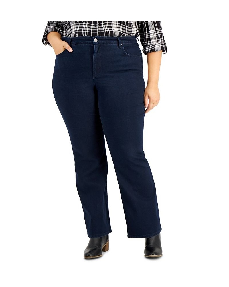 Plus & Petite Plus Size Tummy-Control Bootcut Jeans Blue $12.80 Jeans