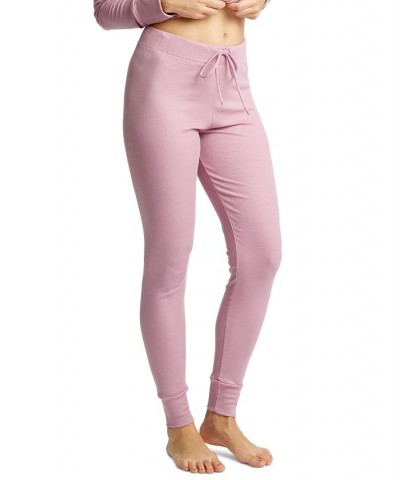 Women's Soft Ribbed Jogger Pant Red $31.72 Sleepwear