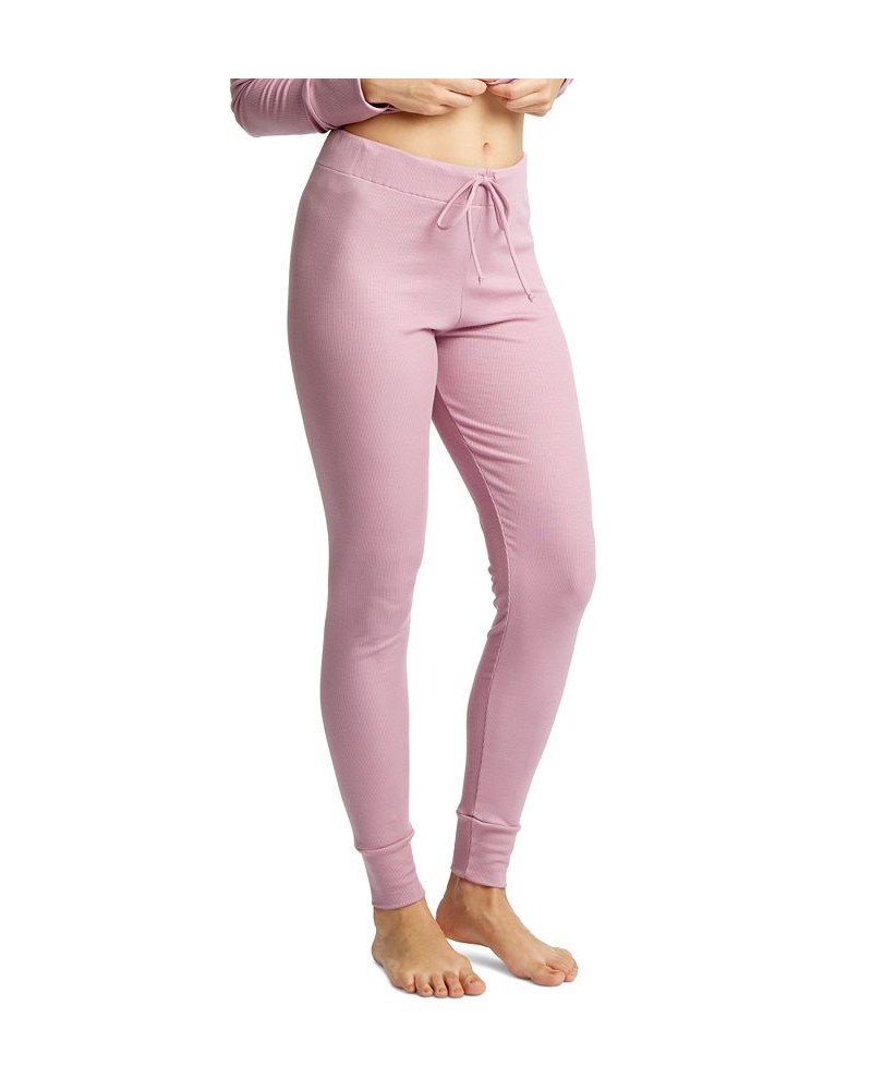 Women's Soft Ribbed Jogger Pant Red $31.72 Sleepwear