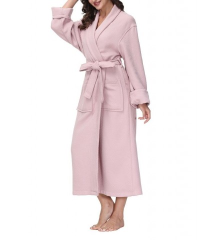 Women's Diamond Waffle Look Robe Pink $32.56 Sleepwear