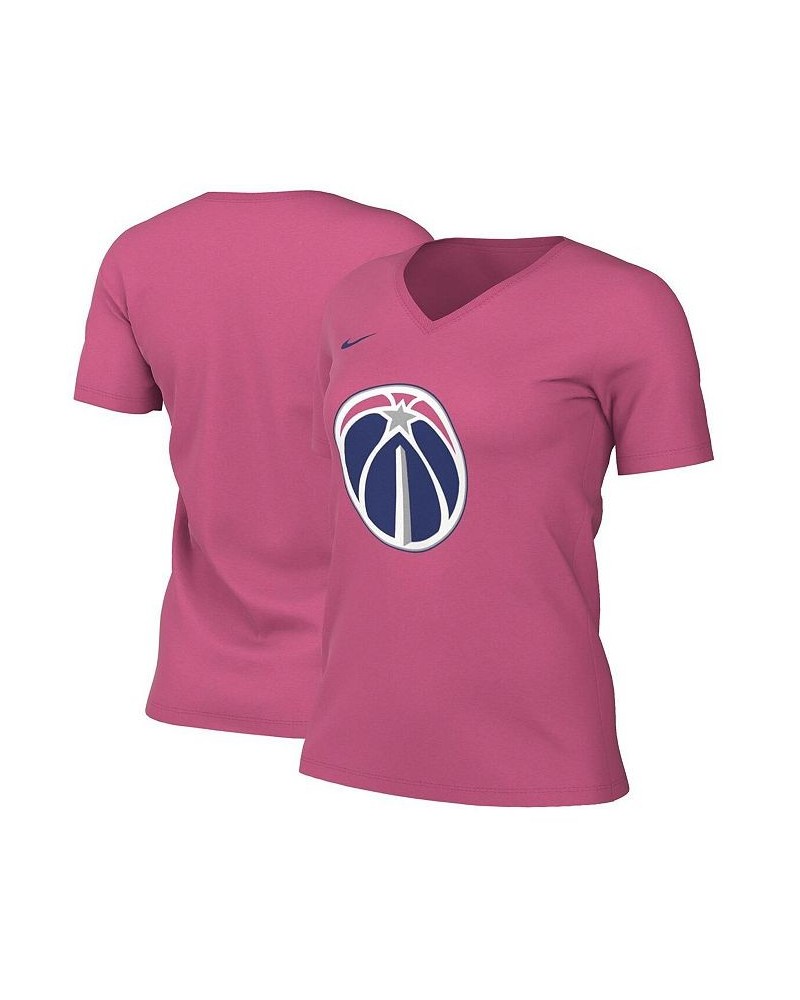 Women's Pink Washington Wizards 2022/23 City Edition Essential V-Neck T-shirt Pink $22.05 Tops