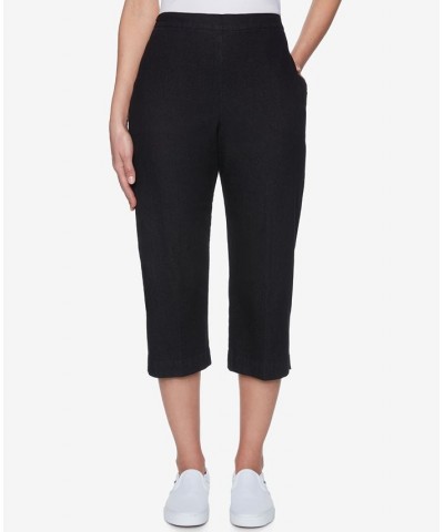 Petite Classics Pull-On Capri Pants Black $31.32 Jeans
